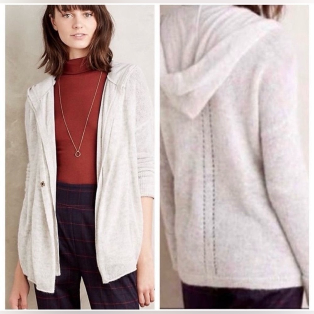 Moth by Anthropologie hooded alpaca wool sweater size M